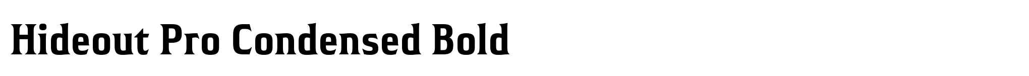 Hideout Pro Condensed Bold image